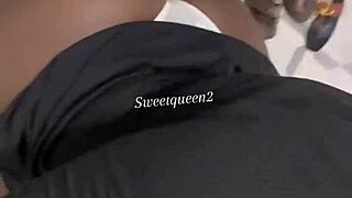 Intense ass eating by him on my fat BBW body in homemade lingerie scene.