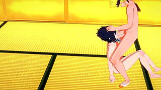 naruto yaoi - sasuke blowjob and footjob to naruto - sissy crossdress japanese asian manga anime film game porn gay 😈