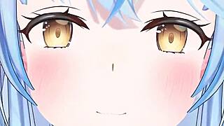 Hey, check out this hot Yukihana Lamy VTuber getting wild in anime hentai action.