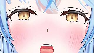 Hey, check out this hot Yukihana Lamy VTuber getting wild in anime hentai action.