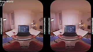 Feeling Cybernetic Pleasure with Huge Tits and Deepthroat in Lingerie