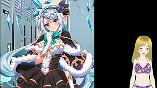 Hentai anime girl stuck in tunnel with panties in juicy pussy