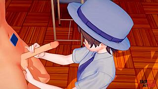 Pokemon yaoi fun - Ash gets anal with Haruto in costumes, ending in facial cum! 🌈🍑