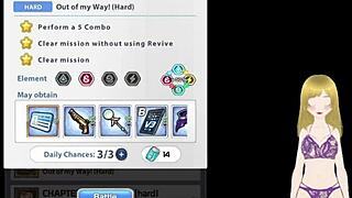 Hentai anime girl stuck in tunnel with panties in juicy pussy