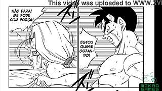 Gohan, pound Bulma's big tits hard in this Dragon Ball future androids parody