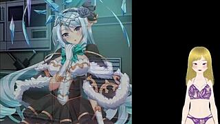 Hentai anime girl stuck in tunnel with panties in juicy pussy