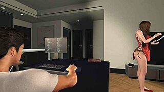 Girlfriend Sucks Cock Intensely While Wife Is Nearby In 3D Hentai Animation!