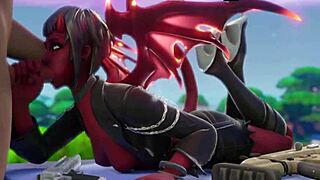 Malice performs detailed blowjob on fortnite character in 3d animation scene