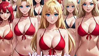 Hundreds of sexy anime girls gather on paradise island