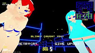 minus 8 - sexy pac man game blowjob big tits