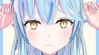 Hey, check out this hot Yukihana Lamy VTuber getting wild in anime hentai action.