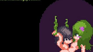 succubus mermaid dominates girl with slime in femdom handjob