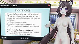 Naked Vtuber Delivers Lecture On Pendulum Amplitude Increasing With Wind And Tacoma Narrows Bridge Collapse