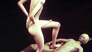 Mio The Femboy Receives Footjob And Fucking As Sissy Trap.