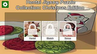 hentai jigsaw puzzle christmas edition features assfucking game play trailer