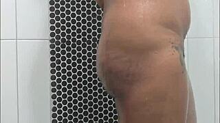 Intriguing chat from sexy wife about anime and sex positions as she shaves her hairy pussy in the bathroom.