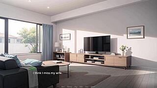 In this game, the neko slut wife gets fucked by big black cock while her husband watches.