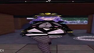 Hentai game 3d secrets of exposure purple hair guard girl masturbating wide 😏