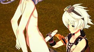 Genshin Impact Yaoi: Bennett And Razor Hard Sex Handjob Lick Dick Blowjob Fucked