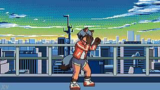 Michiru's belly inflates