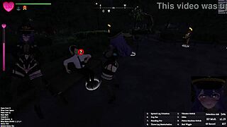 Is the guard girl having sex in the park in this hentai game 3d secrets of exposure part 2?