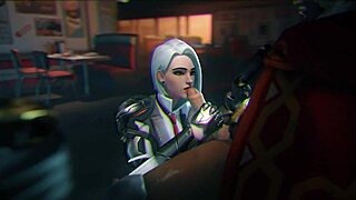 overwatch hmv 6 featuring boneless ashe in a suggestive pose