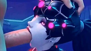 What secrets does Overwatch hide in this intense blowjob scene?