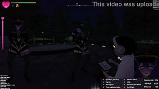 Is the guard girl having sex in the park in this hentai game 3d secrets of exposure part 2?