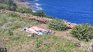 anal naturist outdoor under sun with creampie