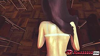 Shy big tits anime girl gets doggy and missionary fuck