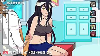 albedo overlord full creampie scene with moaning orgasms in hole house rule 34 hentai 😈