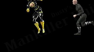 Holly triple triplet beatdown in konosuba style