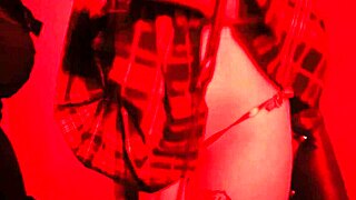 Submissive whore passes final test with client on heels