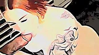 the cartoon features a powerful redhead brunette latina character