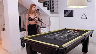 Anime animation: which of the two girls knows how to play better with a stick