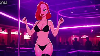 Jessica Rabbit Performs Striptease, Teasing Her Big Boobs