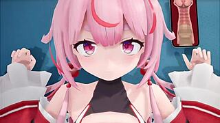 Tomari mari vtuber anime fux in hentai animations