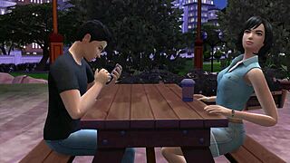 Vlogger films herself getting fucked by her boyfriend in public - sims 4 - 3d animation