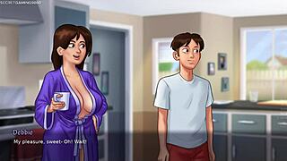 hey, busty milf stepmom debbie takes care of her horny tenant with those massive natural boobs?