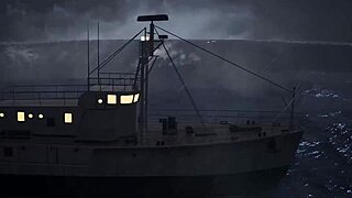 Lara Croft se masturbait dans sa cabine quand la tempête a frappé ! 😱 Jeu hentai 3D.