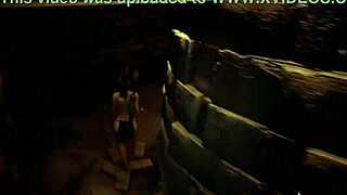 lara explores a forgotten temple in this hentai game