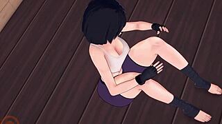 Mikasa and Eren training in shingeki no kyojin from game mate on titan?