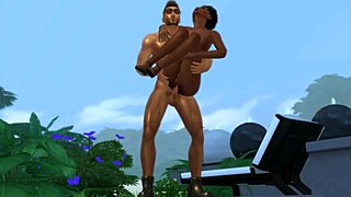 hunky sims 4 - passionate blowjob and sweaty sex cum in the mouth