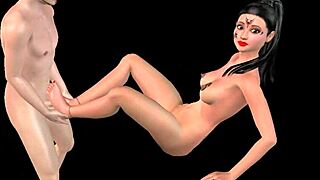 Animated video of Indian bhabhi and Japanese man in intimate encounter