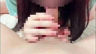 My cute girlfriend gives deep throat blowjob that feels amazing