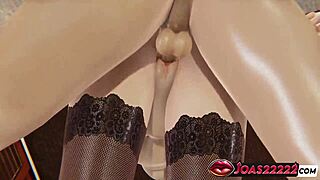 Blonde In Stockings Takes Intense Pov Missionary And Doggy