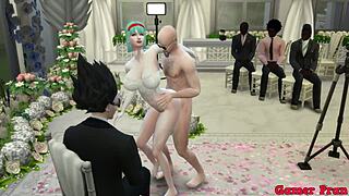 el matrimonio de bulma episodio 2 hermosa esposa recien casada en su boda le toman fotos eroticas al frente de su marido cornudo follada por el viejo netorare hentai