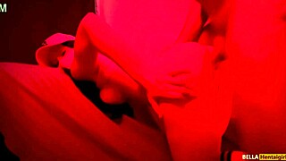 the busty babe bella hentaigirl starts by giving a blowjob then rides the cock in missionary and doggystyle