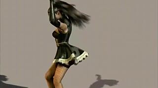 sit back and enjoy your personal virtual stripper teasing you with panties and thong in anime