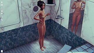 Shower Spy Game Show 3D Cartoon Anime Bathing